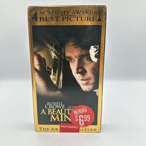 A Beautiful Mind VHS Award Edition 2001 Movie Russell Crowe Drama